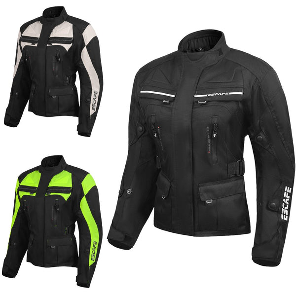 Veste de moto pour femme Touring avec tissu textile pour moto | IMPERMÉABLE I Doublure amovible - Toutes saisons image 0