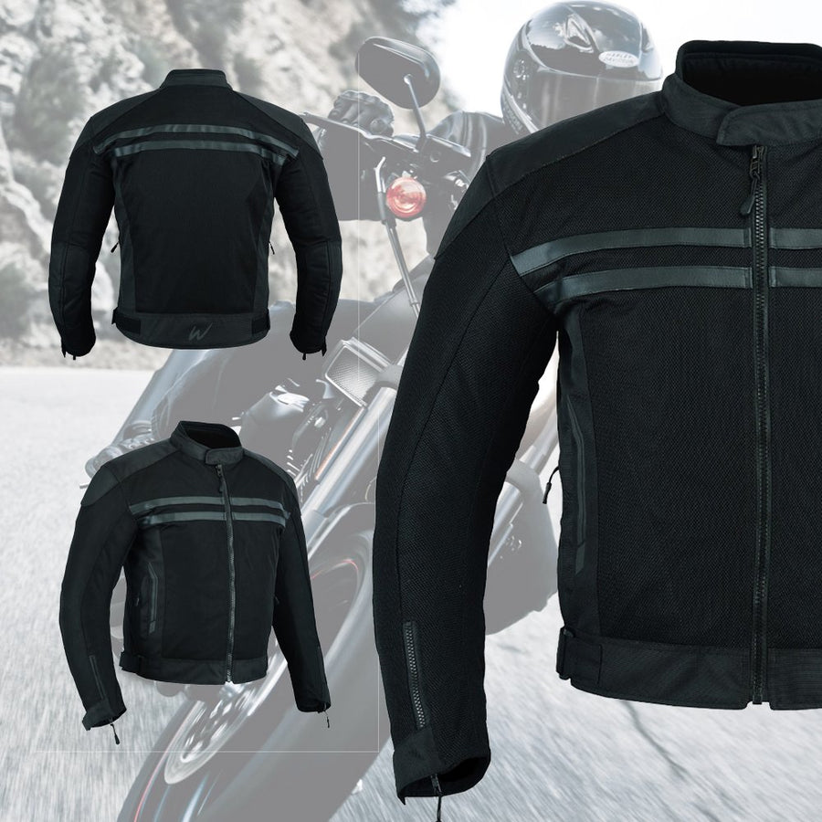 Manteau d'été en maille noire pour hommes + VESTE DE MOTO IMPERMÉABLE RACING ROUTE 66 POUR HOMMES AVEC BLINDÉ