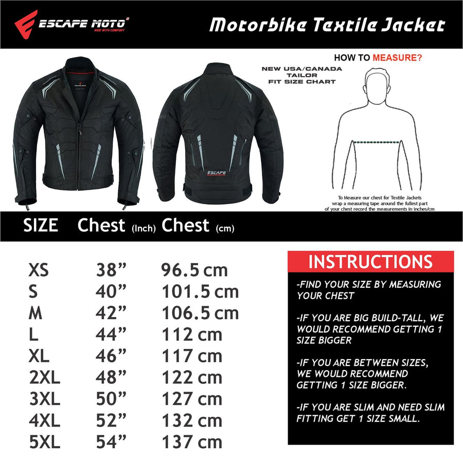Veste d’aventure Escape pour homme – Imperméable, coupe-vent, toutes saisons, en Cordura® avec protections homologuées CE