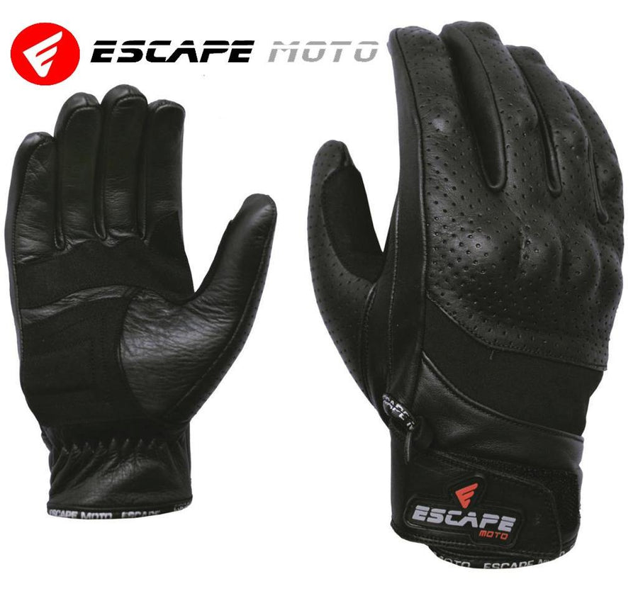 LEATHER RIDING MOTORCYCLE GLOVES (EM11413) - Escape Moto Gears