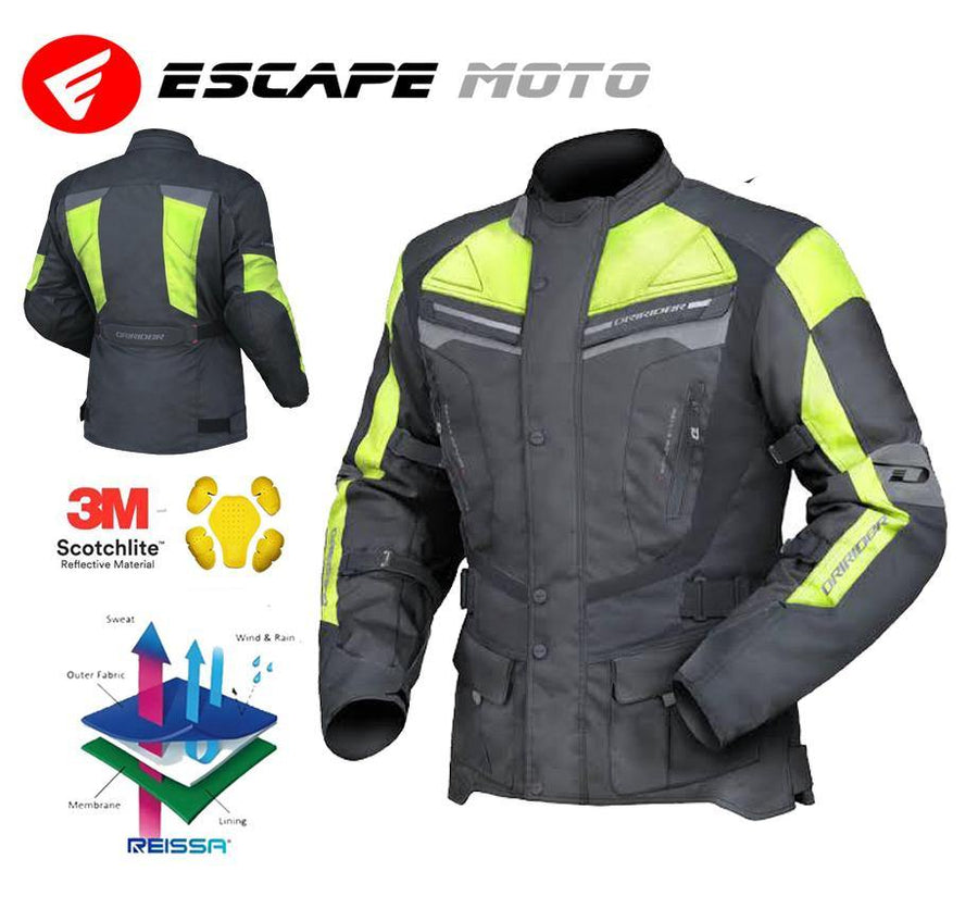 MOTORCYCLE TEXTILE RIDING MEN JACKET WATERPROOF WITH ARMORED (EM10350) - Escape Moto Gears