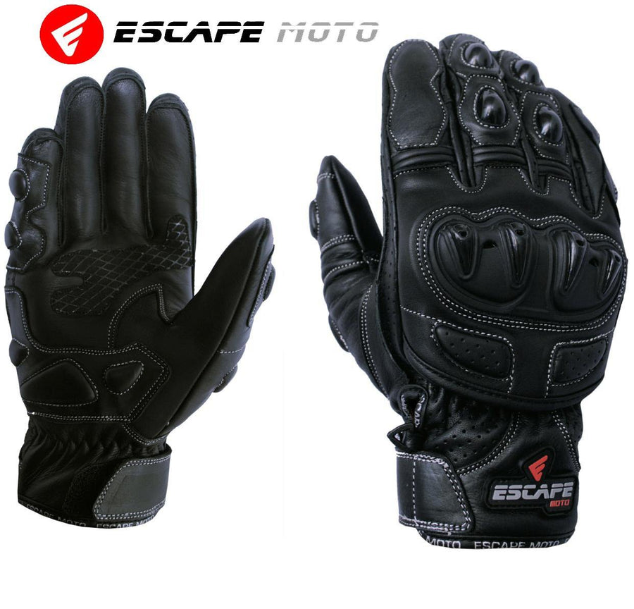 LEATHER RIDING MOTORCYCLE GLOVES(EM11411) - Escape Moto Gears