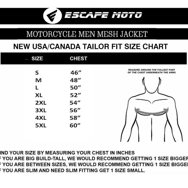 Motorcycle Men Cordura Jacket - Escape Moto Gears