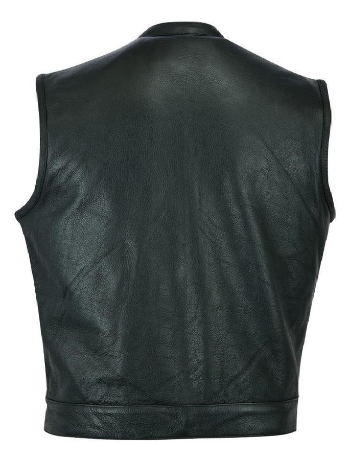 MOTORCYCLE GENUINE LEATHER VEST (EM10367)