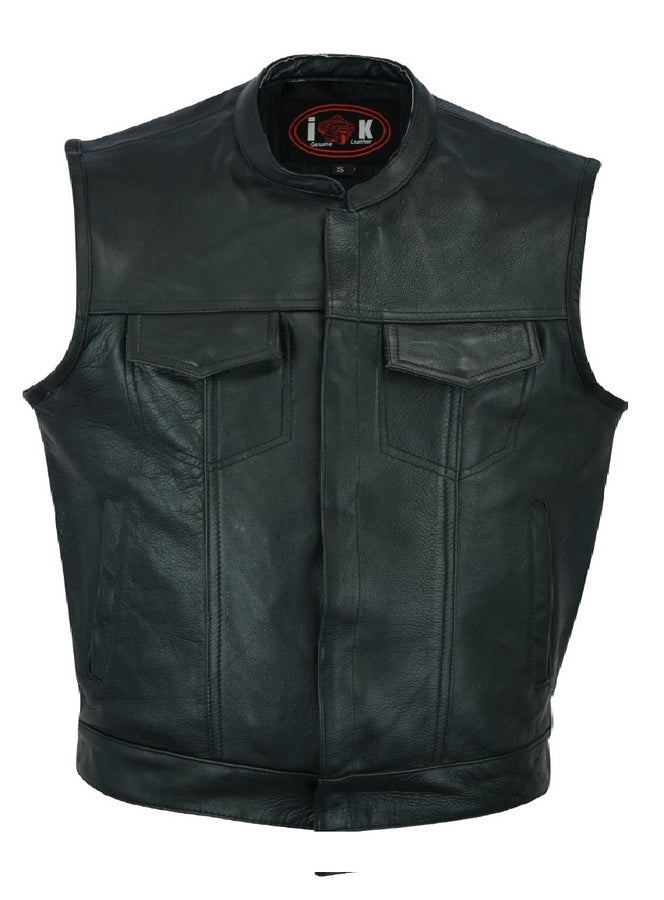 MOTORCYCLE GENUINE LEATHER VEST (EM10367)