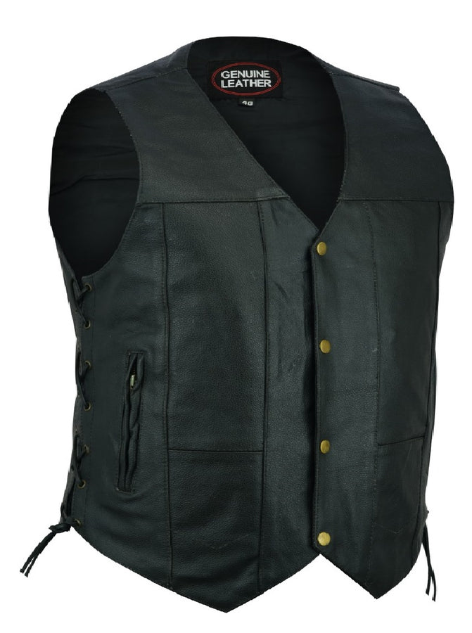 MOTORCYCLE GENUINE LEATHER VEST EM10368