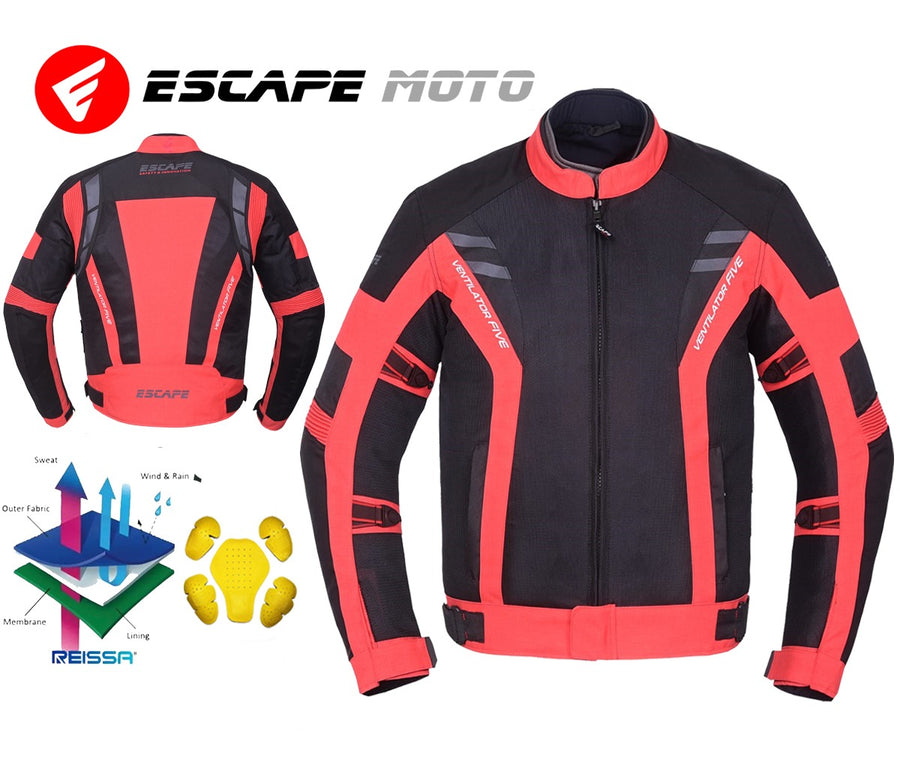 MEN GENUINE LEATHER JACKET (EM10389) - Escape Moto Gears