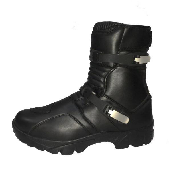 Women's Faux Leather Lace up Combat Boot Black