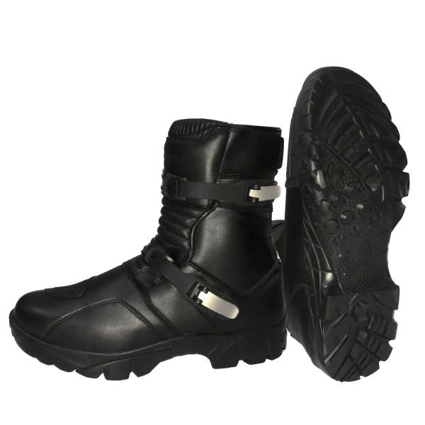 Women's Faux Leather Lace up Combat Boot Black