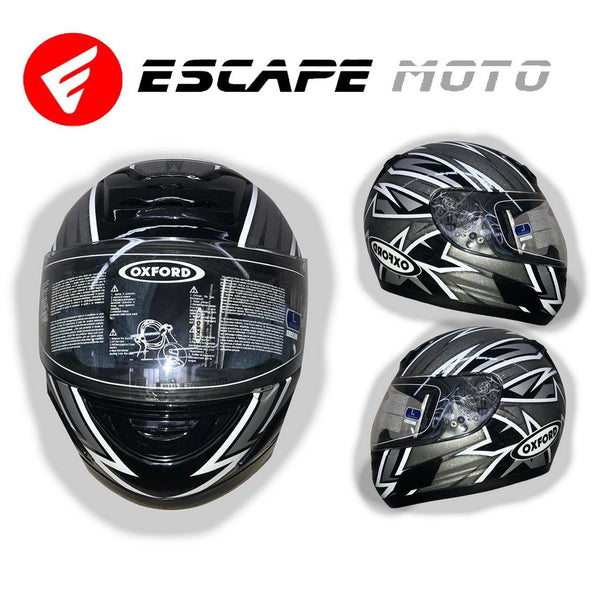 MOTORCYCLE FULL FACE OXFORD HELMET (EM14506) - Escape Moto Gears
