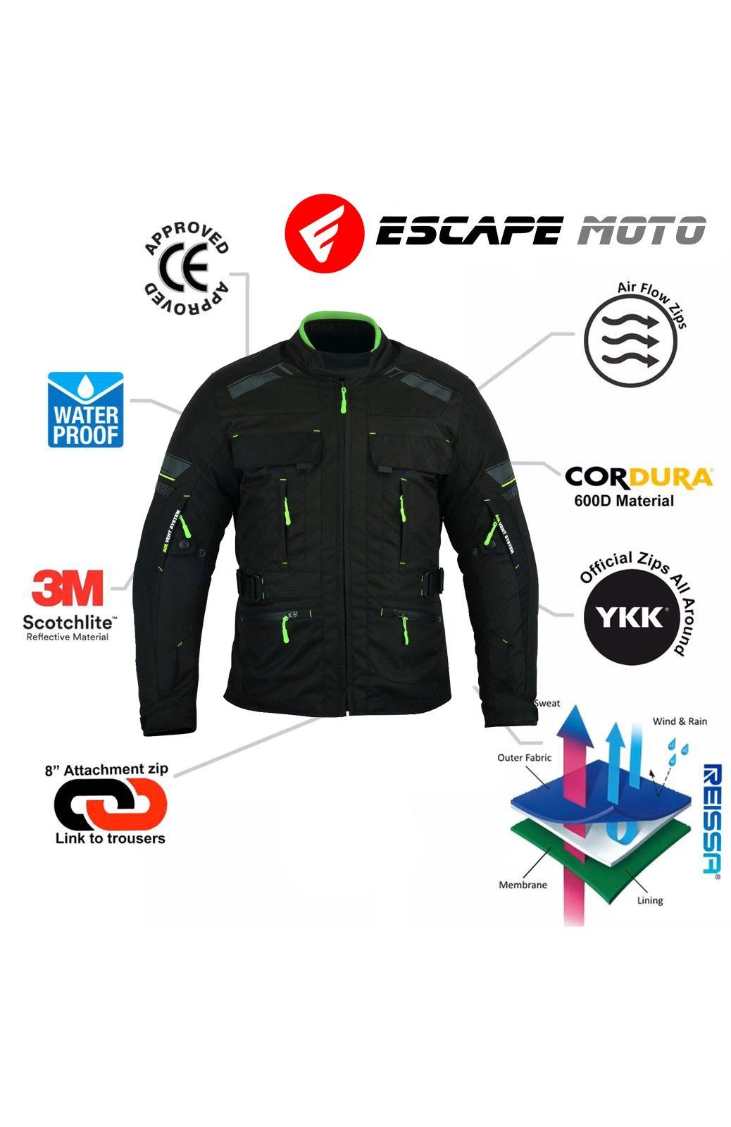 3-15 Motorcycle Men Cordura Jacket - Escape Moto Gears