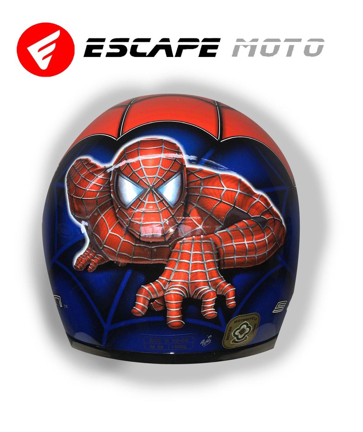 bck MOTORCYCLE SPIDERMAN FULL FACE OXFORD HELMET (EM14505) - Escape Moto Gears