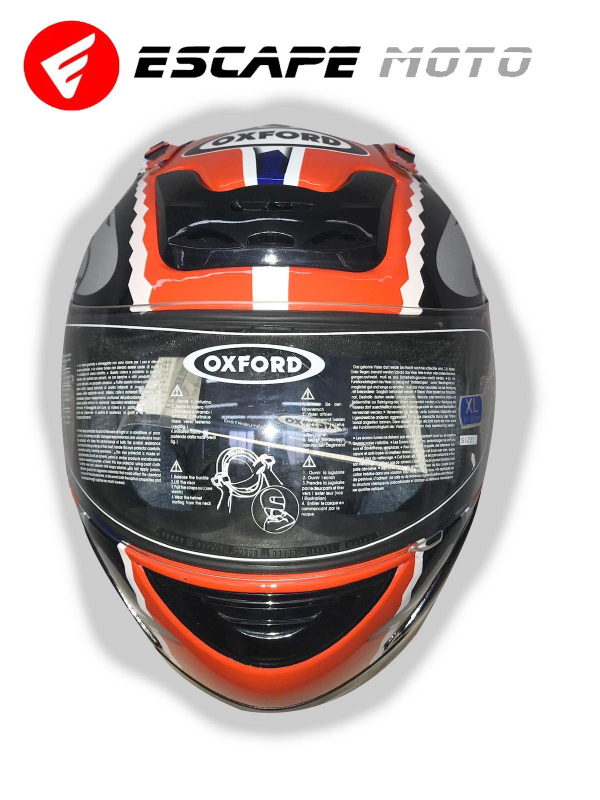fnt-3 MOTORCYCLE FULL FACE OXFORD HELMET (EM14508) - Escape Moto Gears