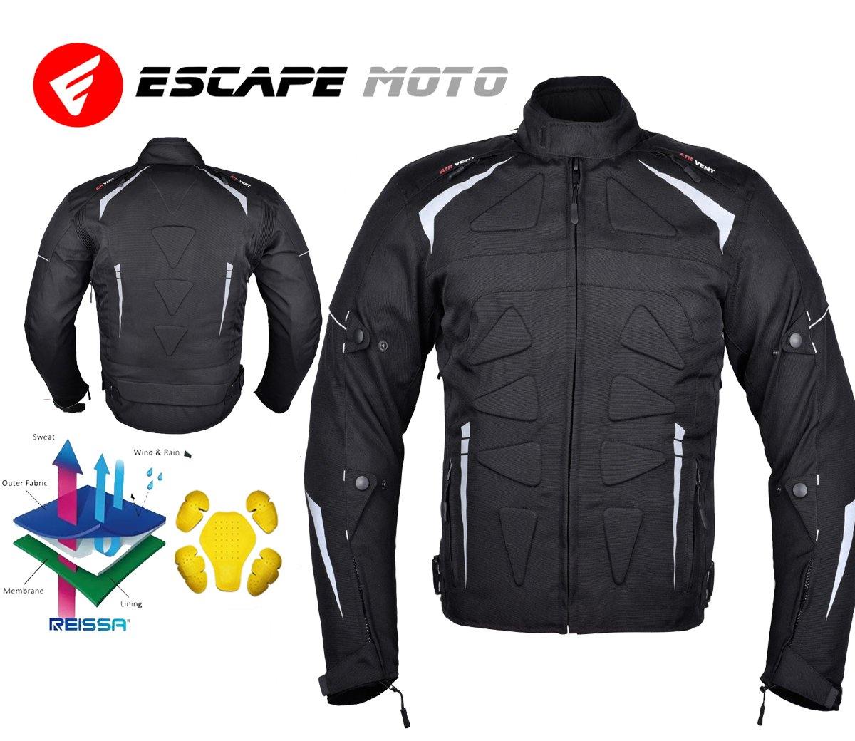 pic-2 Motorcycle Textile Racing Men jacket Waterproof with Armored - Escape Moto Gears