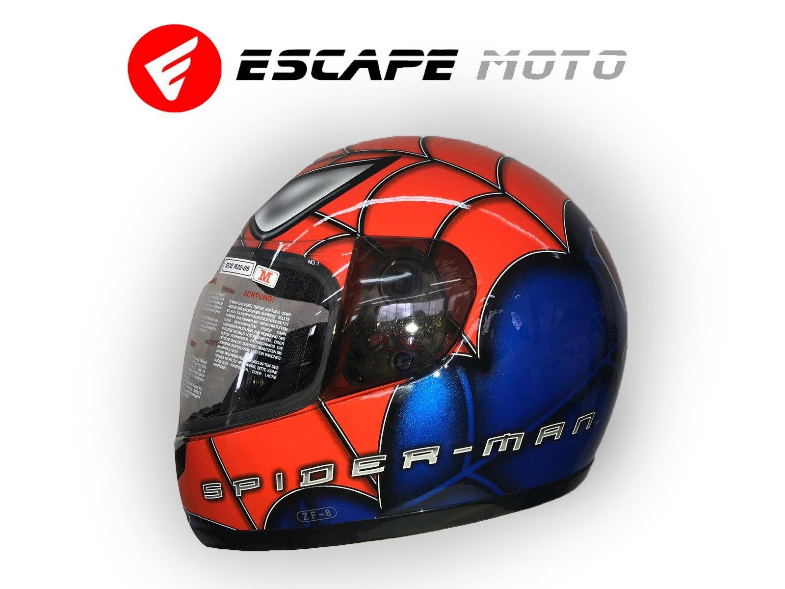 s1-1 MOTORCYCLE SPIDERMAN FULL FACE OXFORD HELMET (EM14505) - Escape Moto Gears