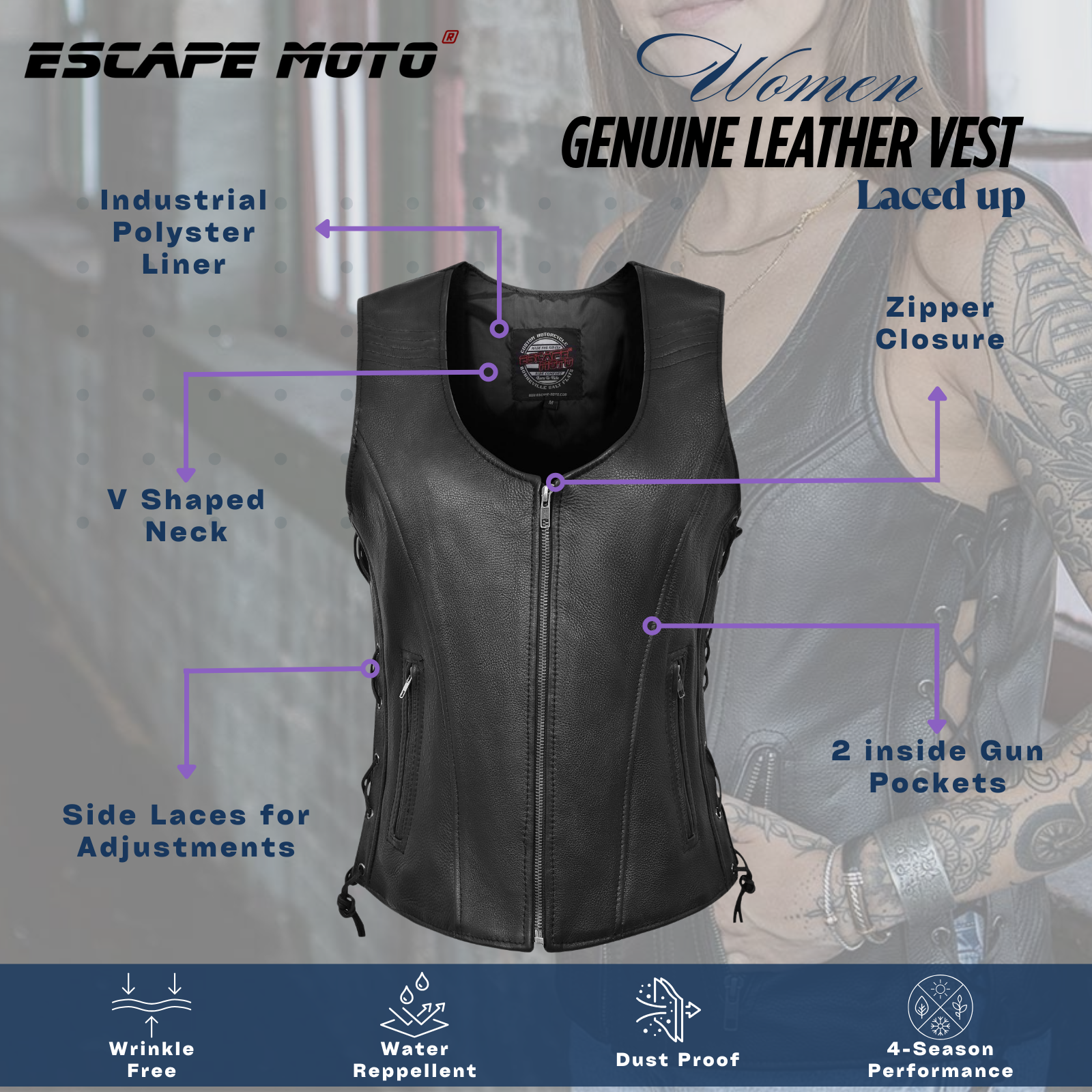 ZZWOMEN LEATHER VEST LACED UP (3)